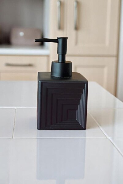 ALBETTO Dekoratif Seramik Sıvı Sabunluk Siyah 4858