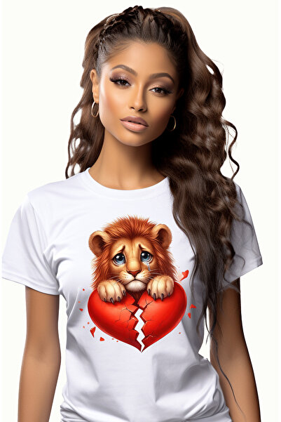 StoryGift Romania Tricou Femei cu un leut trist care tine o inima rupta, ilus...