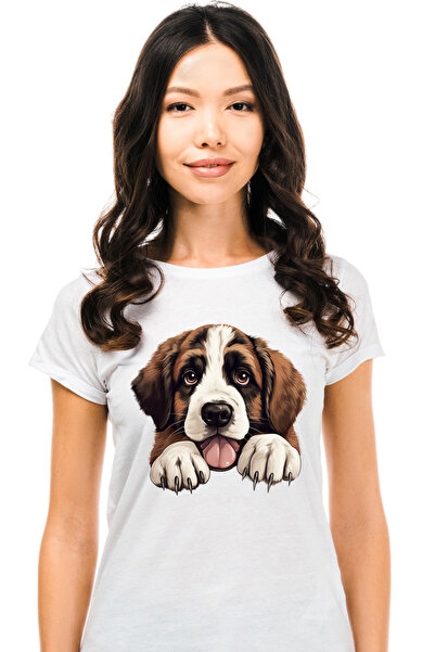 StoryGift Romania Tricou Femei cu un catel jucaus, ilustratie, prietenos, cuminte, isi asculta sta WHT_XL