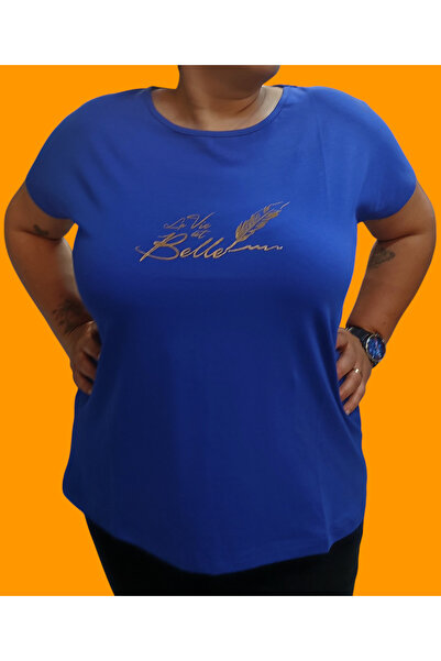 Barato Γυναικείο μπλουζάκι με στάμπα από βαμβακερό ύφασμα μεγάλου μεγέθους