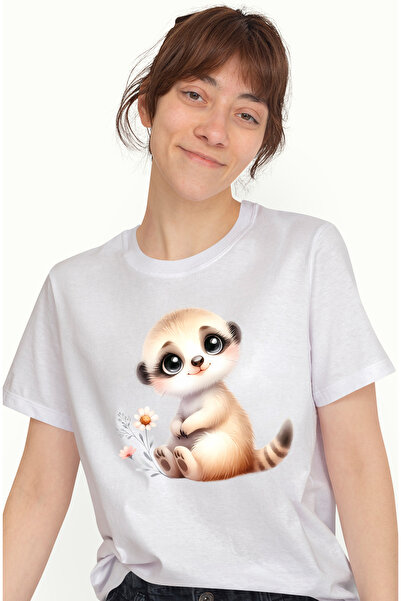 StoryGift Romania Tricou Femei cu o vidra micuta, ilustratie, flori, in natur...