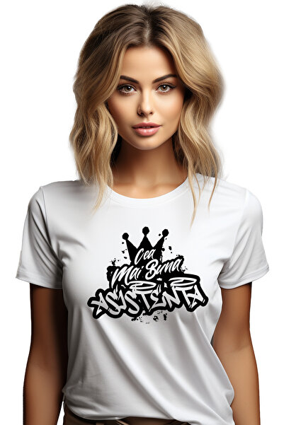 StoryGift Romania Tricou Femei Pentru Cea Mai Buna Asistenta, Apreciere, Cado...