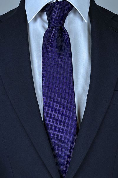 1001 Kravat Purple Patterned 8 cm Wide Classic Tie