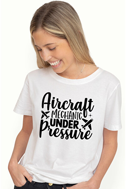 StoryGift Romania Tricou Femei cu mesajul in engleza "Aircraft mechanic under...
