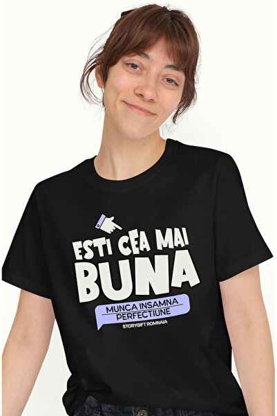 StoryGift Romania Tricou Femei Mesaj Motivational Femeie Puternica Esti Cea M...