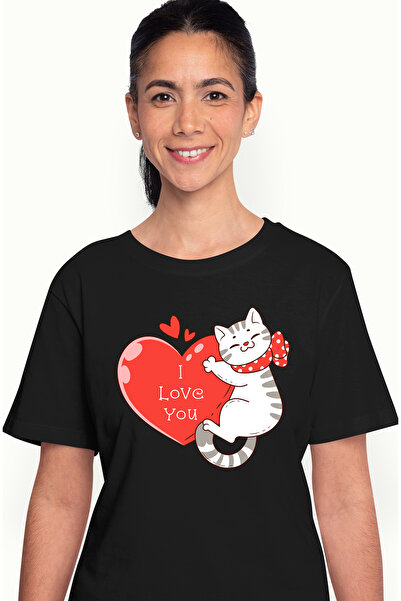 StoryGift Romania Tricou Femei cu pisca cu mesajul "I love you", iubire, inim...