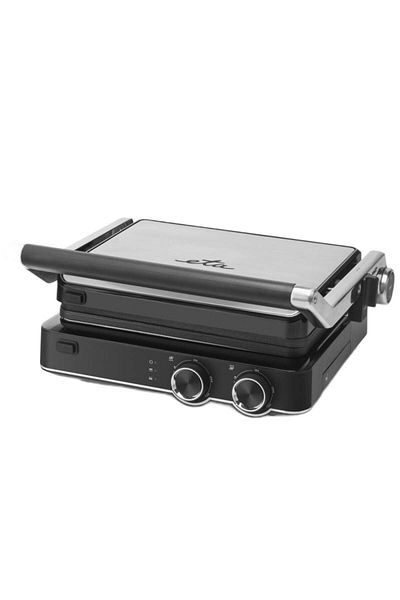 ETA Gratar electric ETA GrilChef 5156, 2000 W, otel inoxidabil, deschidere la 180 de grade, 2 termostate