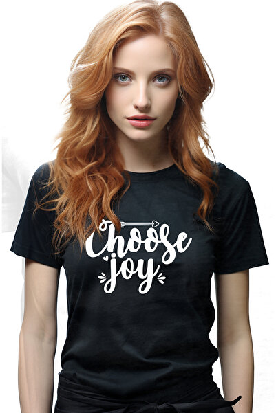 StoryGift Romania Tricou Femei cu o sageata si mesajul "Choose joy" - alege b...