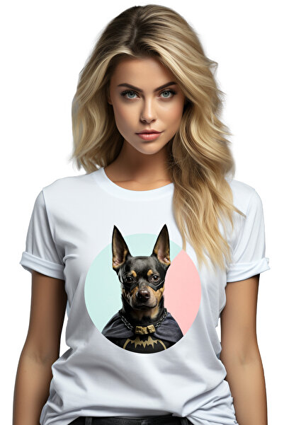 StoryGift Romania Tricou Femei cu Portret Caine Supererou, Caine in Custom de...