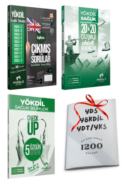 Modadil Yayınları Yökdil Sağlık Çıkmış Sorular - Sağlık 20x20 Deneme + 5 Dene...