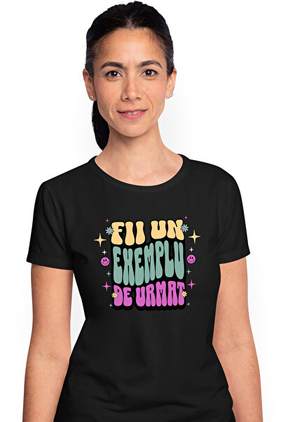 StoryGift Romania Tricou Femei Fii un Exemplu De Urmat, cu imprimeu pe Fata, ...