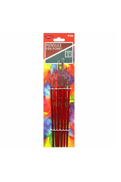 daço Set Of 6 Daco Pony Hair Brushes