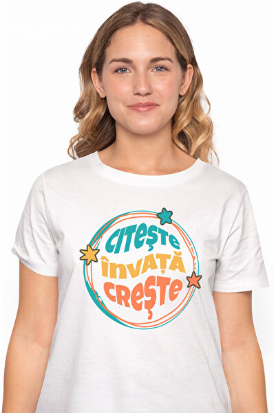 StoryGift Romania Tricou Femei Citeste, invata, Creste dezvoltare personala c...