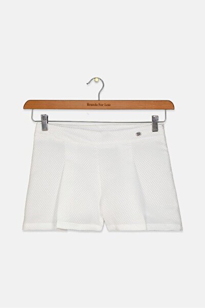 Byblos Kid Girls Textured Pull,On Shorts, White