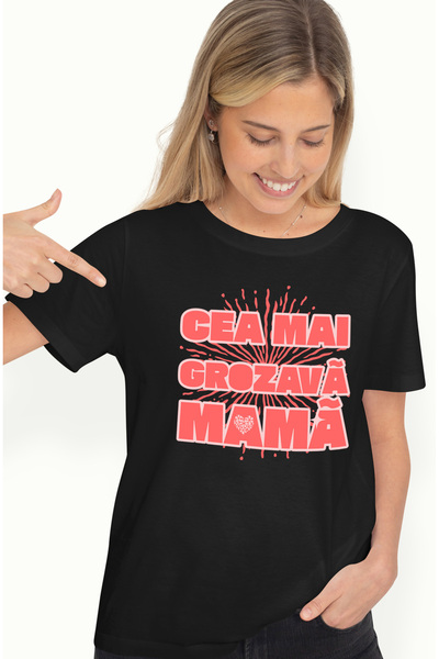 StoryGift Romania Tricou Femei Cea Mai Grozava Mama familie iubire parinti cu...