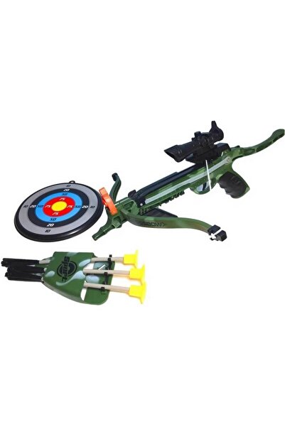 ACTION ONE Crossbow with 3 arrows, target and camouflage sheath, 51x44x29cm