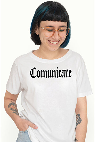 StoryGift Romania Tricou Femei Comunicare, Mesaj Motivational, Cuvant, Text I...