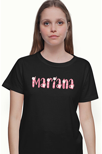 StoryGift Romania Tricou Femei Cu Numele Mariana, Flori, Colorat, Roz, Dragut...