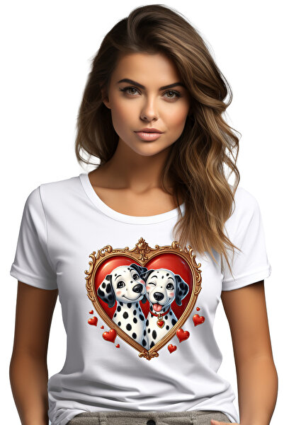 StoryGift Romania Tricou Femei cu o catelusa si un catel, ilustratie, fericir...