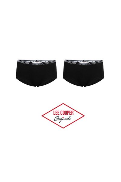 Lee Cooper Set of 2 pairs of hipster briefs with logo waistband, black, size XL, Lee Cooper Originals