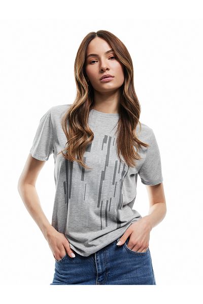 Koton Crew Neck Short Sleeve Graphic Print T-Shirt