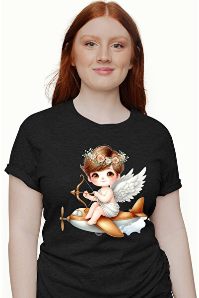 StoryGift Romania Tricou Femei cu un bebelus Cupidon care trage cu arcul, pe ...