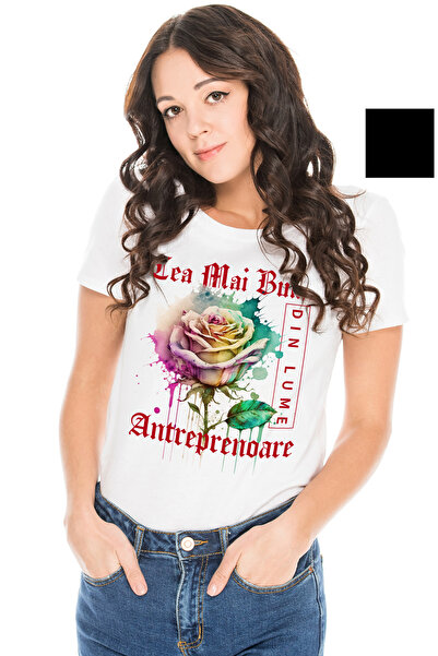 StoryGift Romania Tricou Femei Cu Textul Cea Mai Buna Antreprenoare, Din Lume...