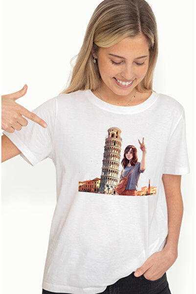 StoryGift Romania Tricou Femei cu o fata care calatoreste, calatorie, ilustra...