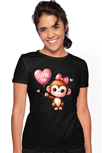 StoryGift Romania Tricou Femei cu o maimutica dragalasa, ilustratie, mesajul ...