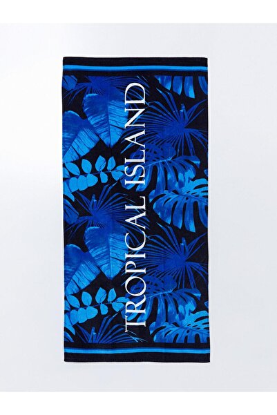 LC Waikiki ΑΞΕΣΟΥΑΡ LCW Βαμβακερή εμπριμέ ανδρική πετσέτα θαλάσσης 70x150 cm (S5)