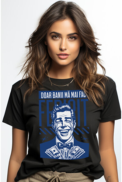 StoryGift Romania Tricou Femei doar banii ma fac fericit avere barbat fericit...
