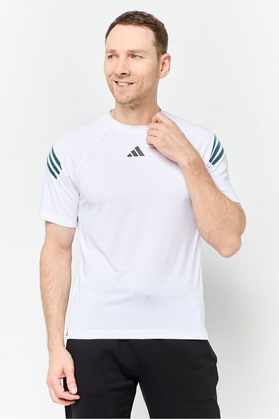 adidas Men Sportswear Fit Short Sleeves Training T-shirt, White