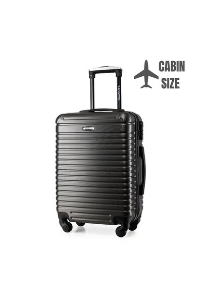 zagatto Troler Cabina, Grafite, 55x40x20cm, troller, Bagaj de mana, Valiza Cabina, 4 Roti, Cifru, ABS,ZG506