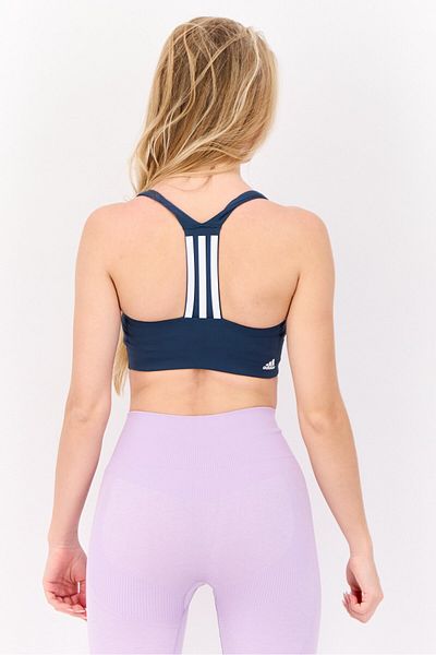 adidas Women Padded Brand Logo Training Sport Bra, Teal Green