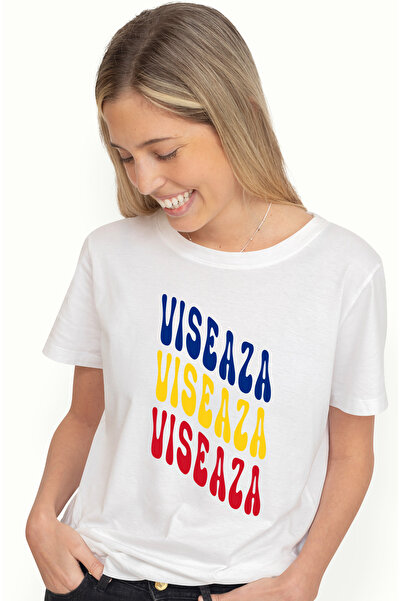 StoryGift Romania Tricou Femei Cuvantul Viseaza, in Culorile Steagului Romani...