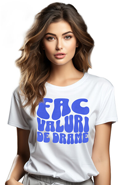 StoryGift Romania Tricou Femei fac valuri de drame, printesa femeie regina cu...