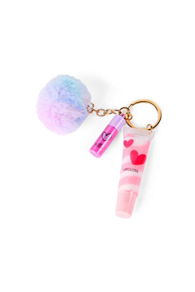 Create It مجموعة سلسلة مفاتيح مع ملمع شفاه