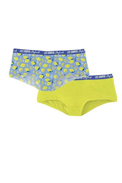 Lee Cooper Set of 2 pairs of hipster briefs with logo waistband, yellow, size L, Lee Cooper Originals