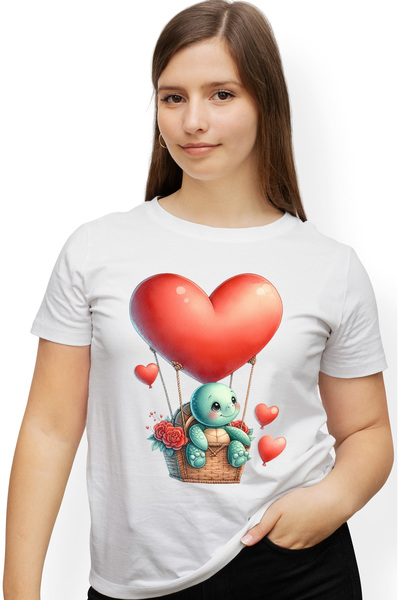 StoryGift Romania Tricou Femei cu o broasca testoasa care calatoreste cu un b...