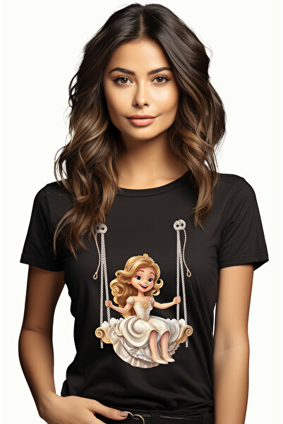 StoryGift Romania Tricou Femei cu o printesa care se da in leagan, frumusica,...