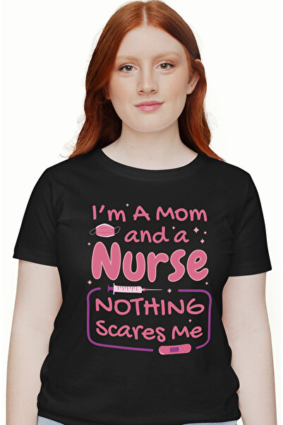 StoryGift Romania Tricou Femei Cu Mesaj In Engleza I'm A Mom And A Nurse Noth...