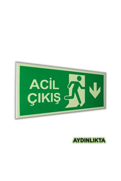 ünalgrup Gece Işıldayan Levha ACİL ÇIKIŞ İLERİ 11,5x25 cm