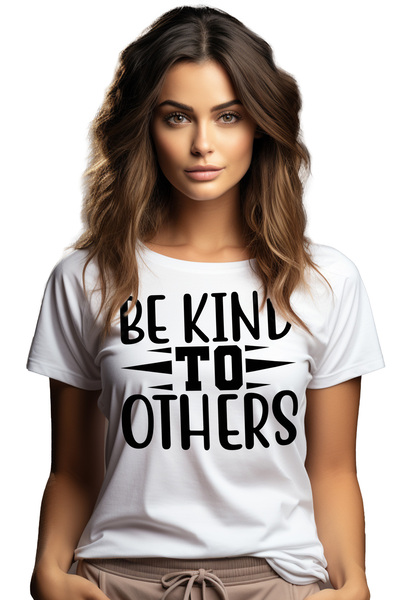 StoryGift Romania Tricou Femei cu mesajul in engleza "Be kind to others" - fi...