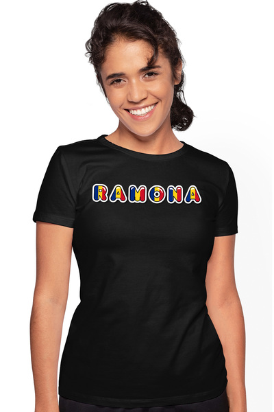 StoryGift Romania Tricou Femei Cu Numele Ramona, Romania, Suporter, Steagul R...