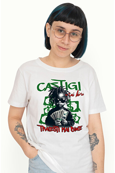 StoryGift Romania Tricou Femei castigi mai bine traiesti mai bine copil bani ...