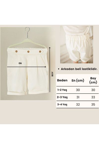 Kuarks Summer Baby Boy and Children's Bottom Top Set 100% Cotton Linen Shirt and Canvas Shorts 1-4 Years Old