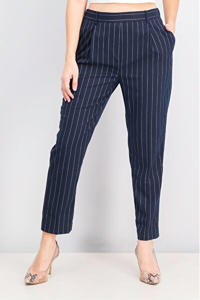 Tommy Hilfiger Women Regular Fit Stripe Chino Pants, navy Blue