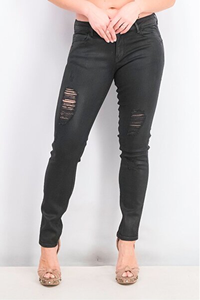 Guess Women Skinny Fit Ripped Stretchable Jeans, Black