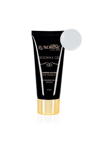 LUXORISE Polygel REVOMAX GEL LUXORISE Alb Lăptos, 30ml