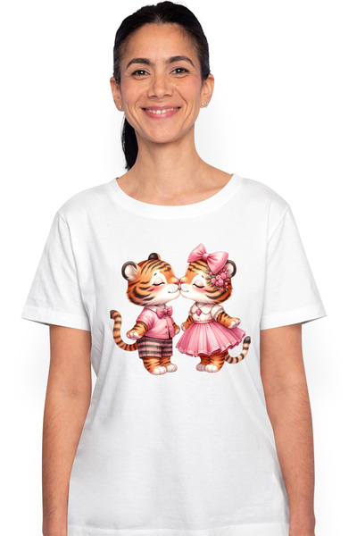 StoryGift Romania Tricou Femei cu un urs Panda Cupidon, ilustratie, aripi, trage cu arcul, indrago WHT_M